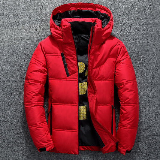 Down Men's Short Slim Hooded Jacket