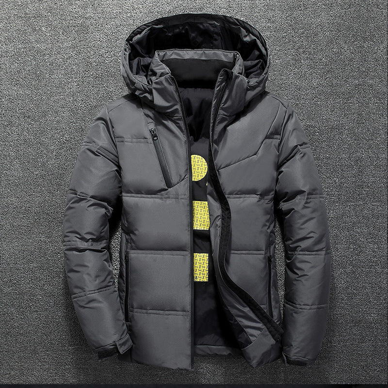 Down Men's Short Slim Hooded Jacket