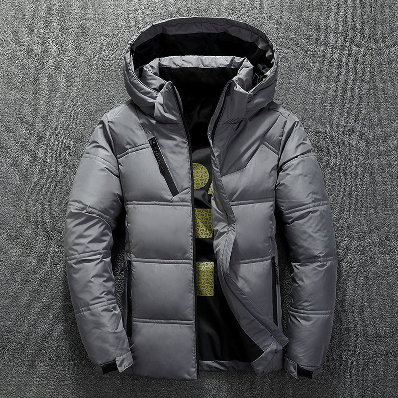 Down Men's Short Slim Hooded Jacket