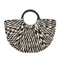 Straw Woven Semicircle Handbag
