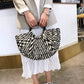Straw Woven Semicircle Handbag