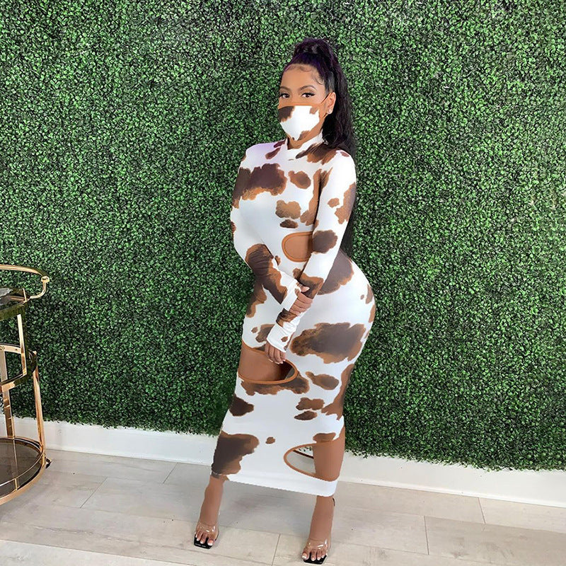 Women’s Irregular Hollow-Out Maxi Dress