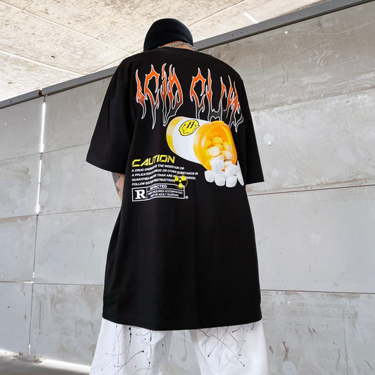 Smiley Pill Print T-Shirt