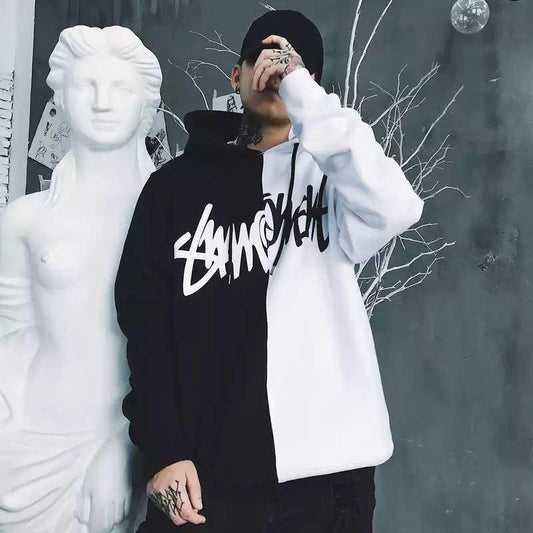 Men’s Casual Color-Block Hooded Sweater