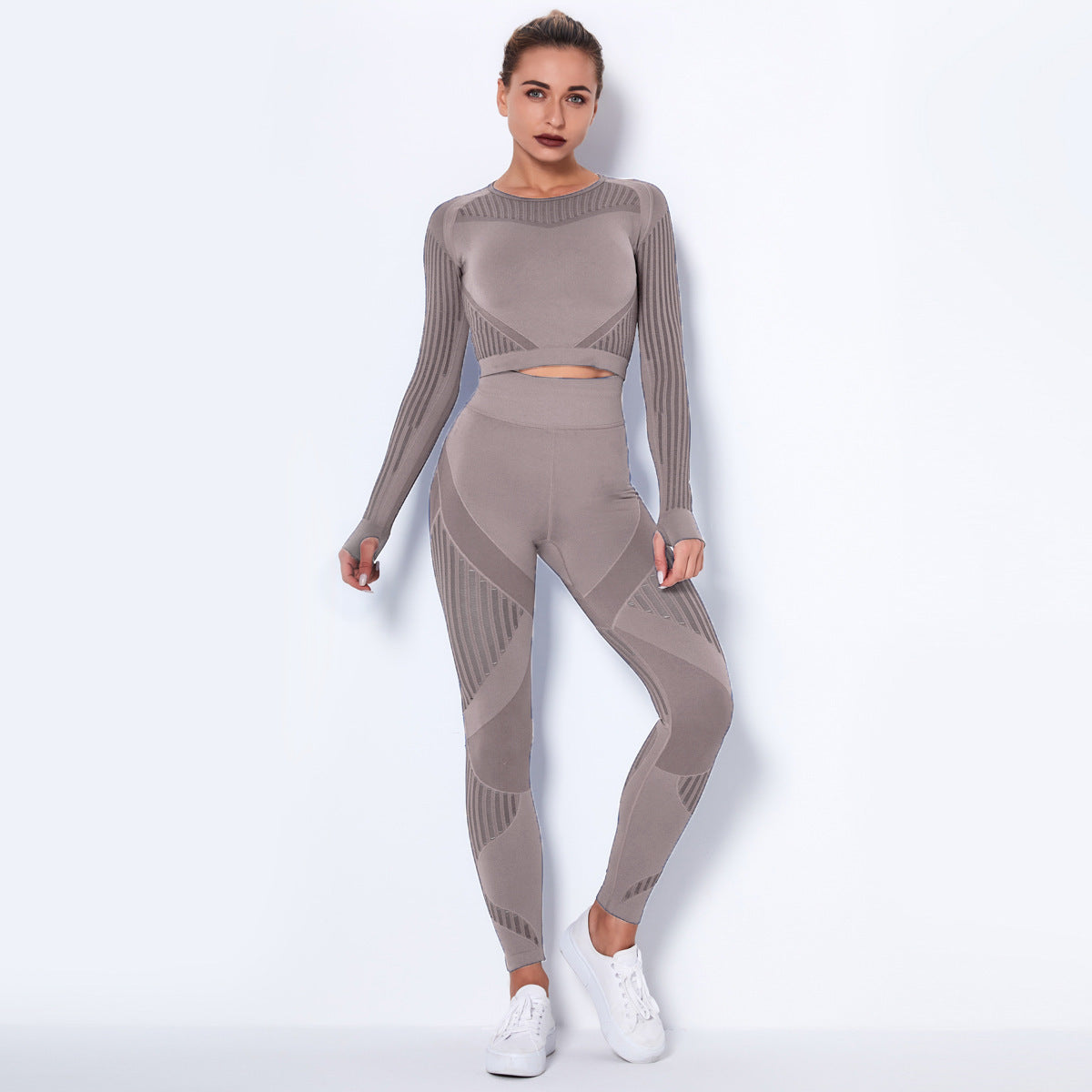 Seamless Long Sleeve Yoga Set