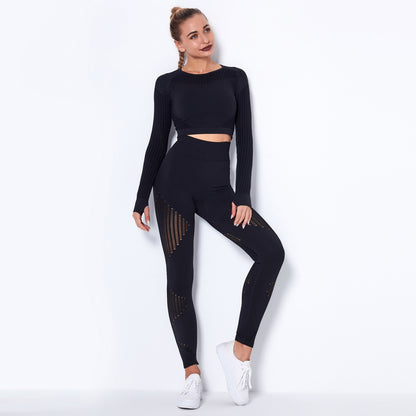 Seamless Long Sleeve Yoga Set