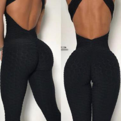 Women’s Cross-Back Yoga Jumpsuit Bodysuit