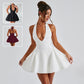 Women’s Sexy Deep V-Neck Halter Party Dress