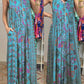 Women's Retro Printed Jumpsuit