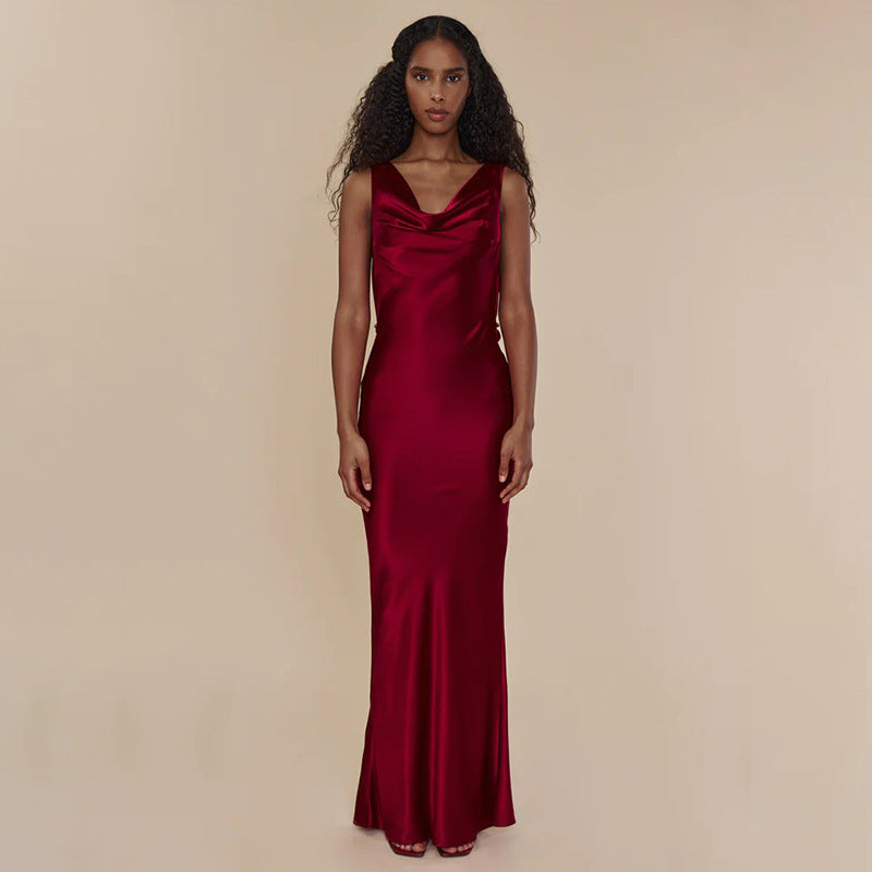 Evening Lace-Up Long Dress