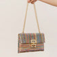 Straw Chain Flap Shoulder Women's Bag
