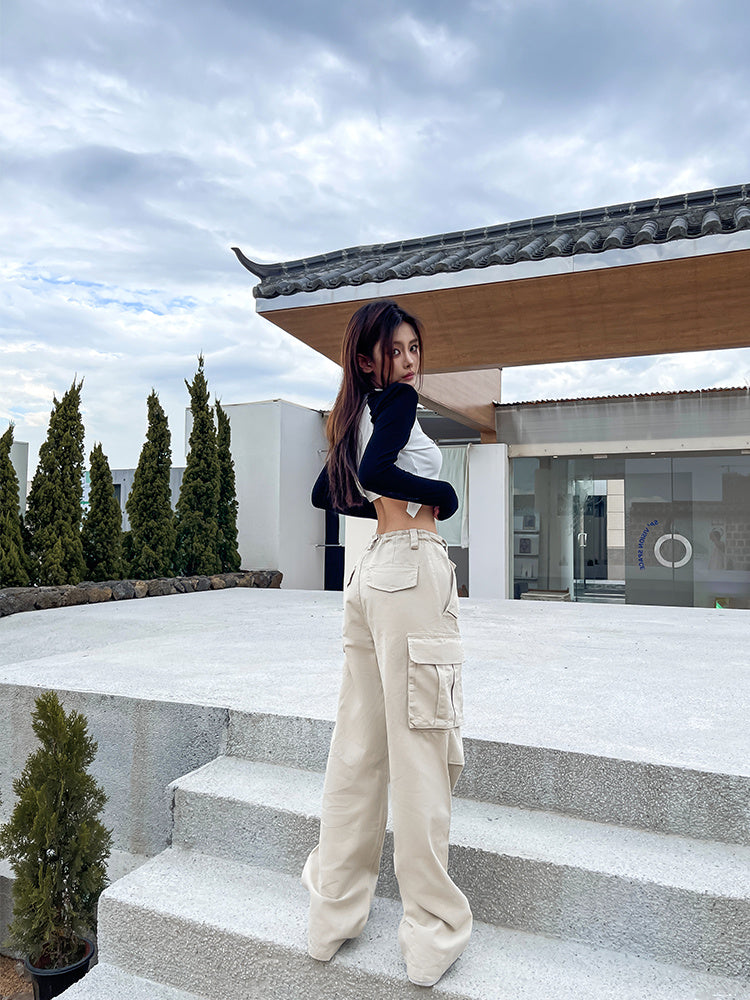 High Waist Wide Leg Trousers