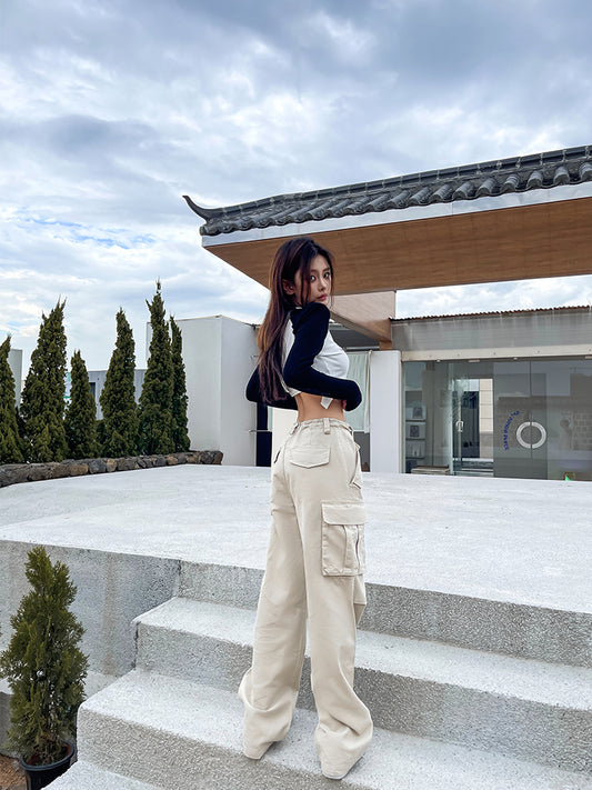 High Waist Wide Leg Trousers