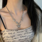 Hollow Butterfly Cross Necklace