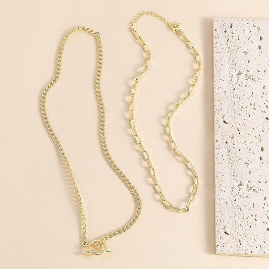 Geometric Paperclip Choker – Double Layer Necklace