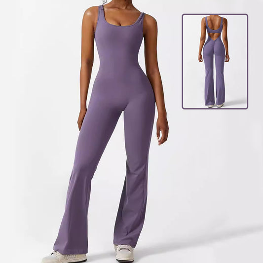Women’s Sleeveless Flare Jumpsuit