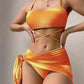 3pcs Tie Dye Bikini with Skirt