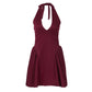 Women’s Sexy Deep V-Neck Halter Party Dress