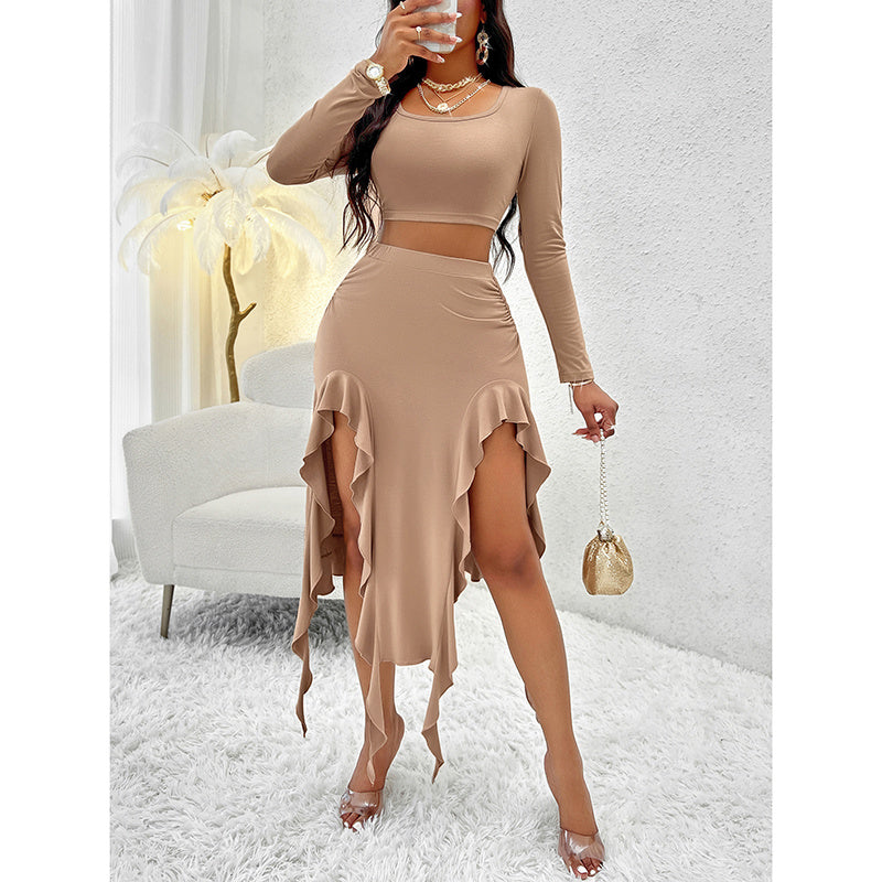 Women’s 2-Piece Crop Top & Skirt Set