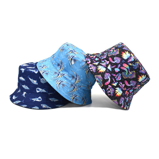 Double-Sided Printed Fisherman Hat