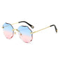 Women’s Rimless Polygon Sunglasses
