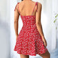 Women’s Floral Ruffle Boho Mini Dress