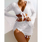 4pcs Solid Color Bikini Set