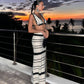 2pcs Striped Bikini & Sling Dress Set