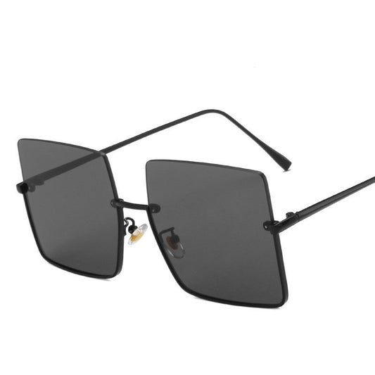 Half-Frame Metal Trimmed Sunglasses