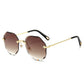 Women’s Rimless Polygon Sunglasses