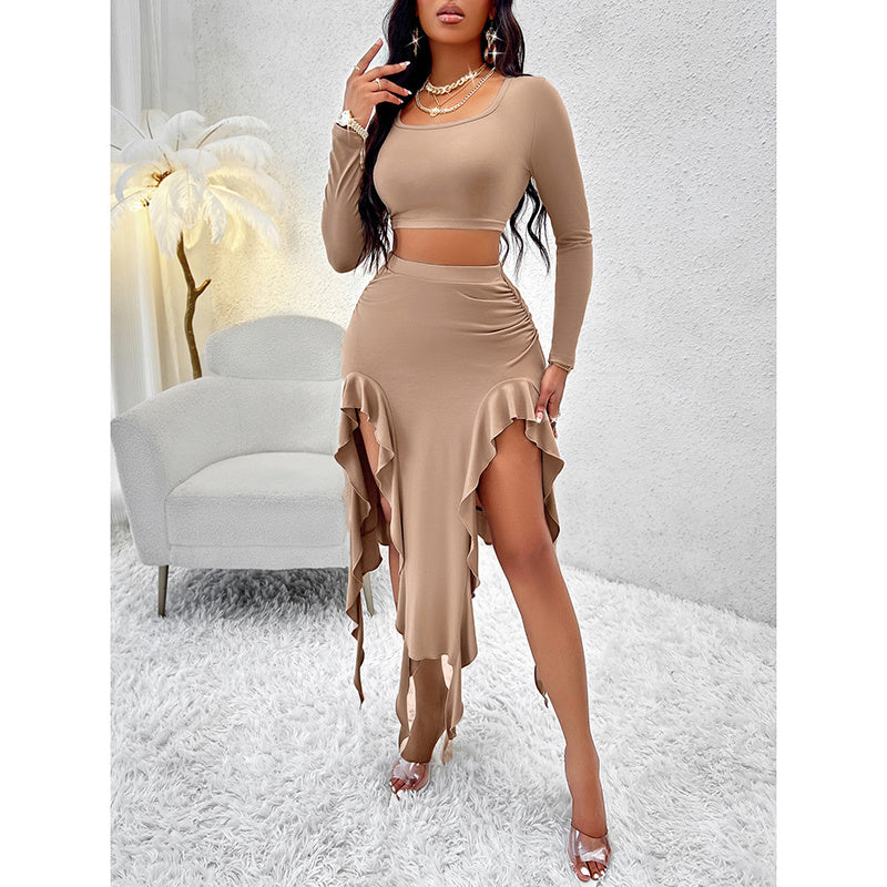 Women’s 2-Piece Crop Top & Skirt Set