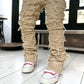 Men’s Patched Stacked Jeans