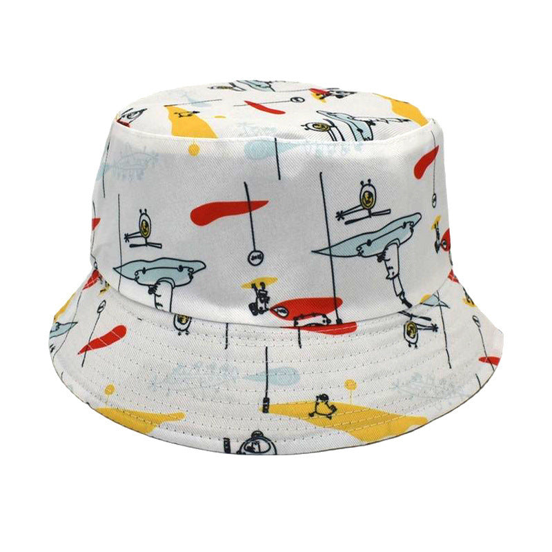 Double-Sided Printed Fisherman Hat