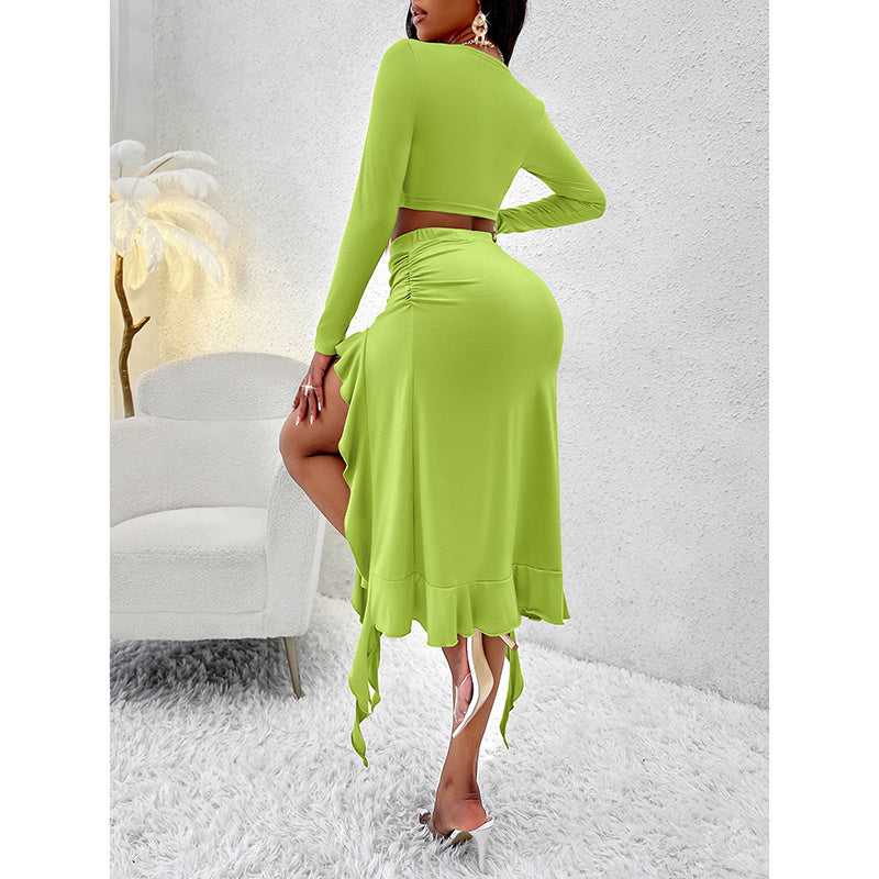 Women’s 2-Piece Crop Top & Skirt Set