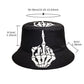 Skull & Finger Graphic Bucket Hat