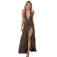 V-Neck Pleated Party Dress