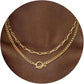 Geometric Paperclip Choker – Double Layer Necklace