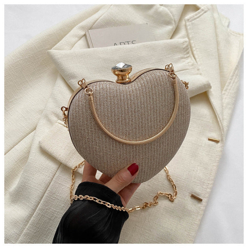Heart-Shaped Evening Clutch Bag