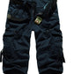 Multi-Pocket Workwear Shorts for Men