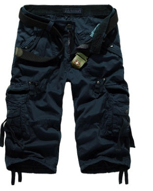 Multi-Pocket Workwear Shorts for Men