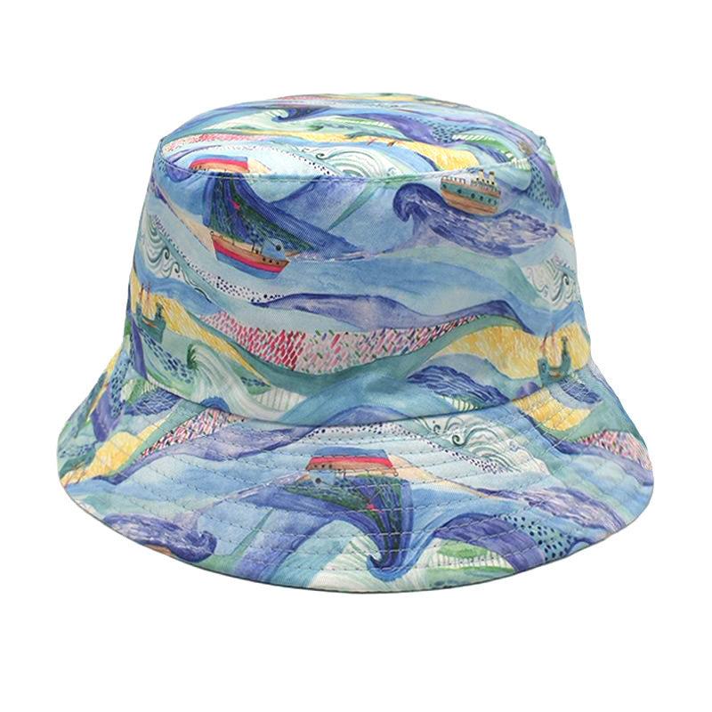 Double-Sided Printed Fisherman Hat