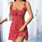 Women’s Floral Ruffle Boho Mini Dress