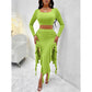 Women’s 2-Piece Crop Top & Skirt Set