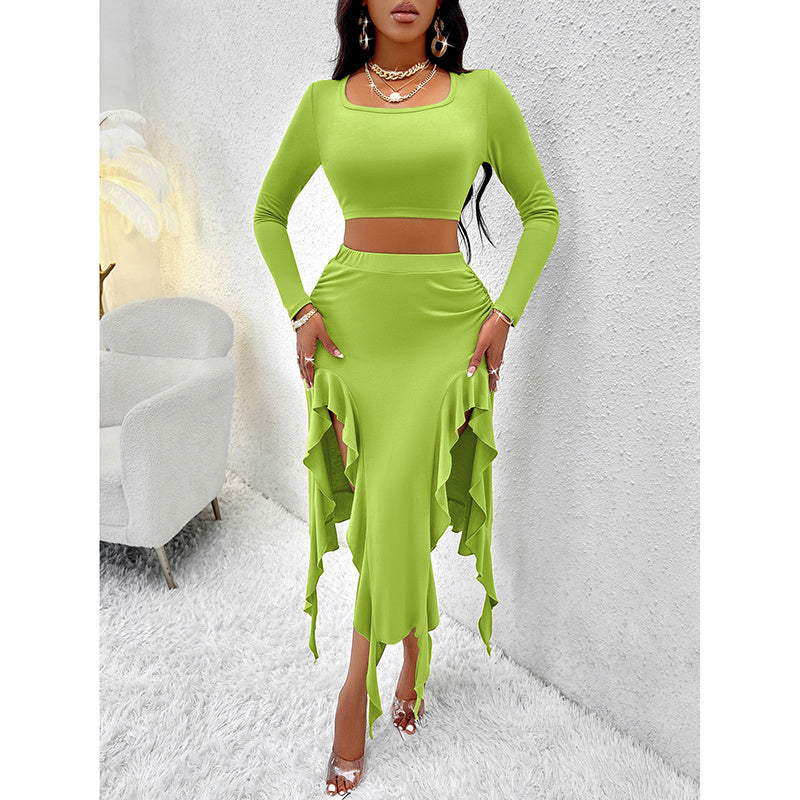 Women’s 2-Piece Crop Top & Skirt Set