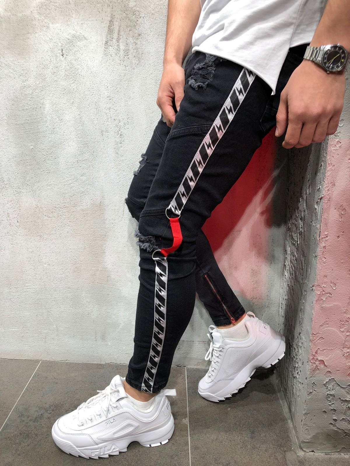 Drip Jeans Men Fashion