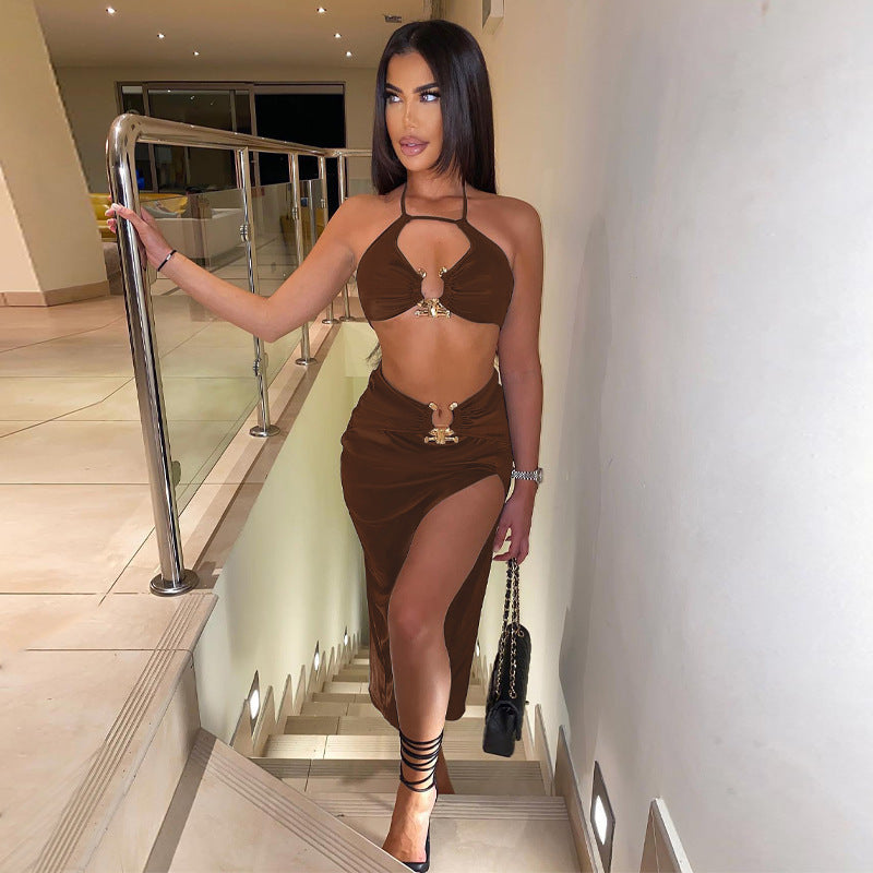 Women’s Bandeau Skirt Two-Piece Set