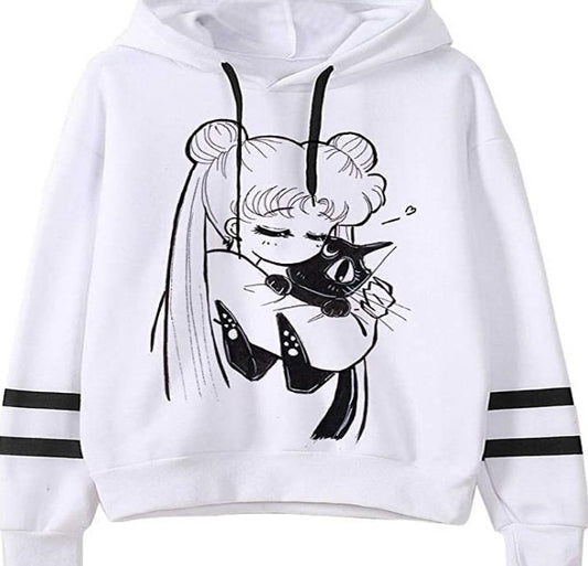 Loose Fit Fleece Casual Hoodie