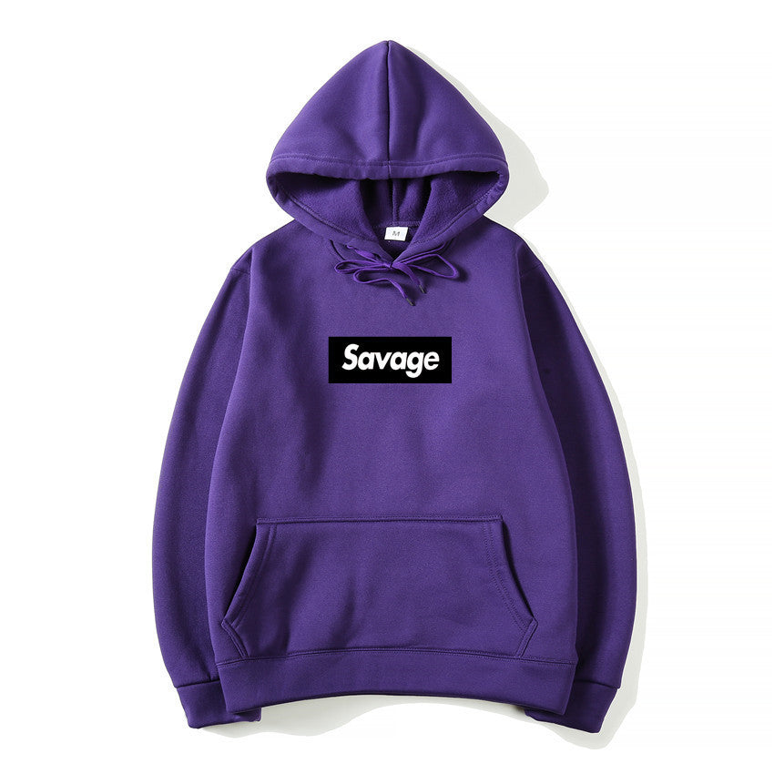 Hip-Hop Letter Graphic Pullover Hoodie