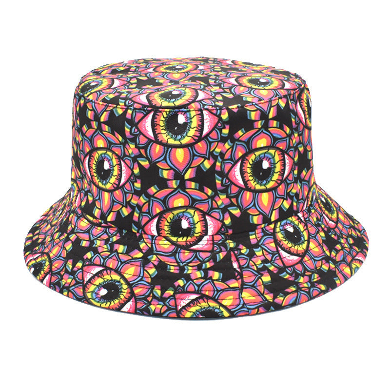 Double-Sided Printed Fisherman Hat