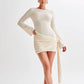 Slim Fit V-Back Mini Dress